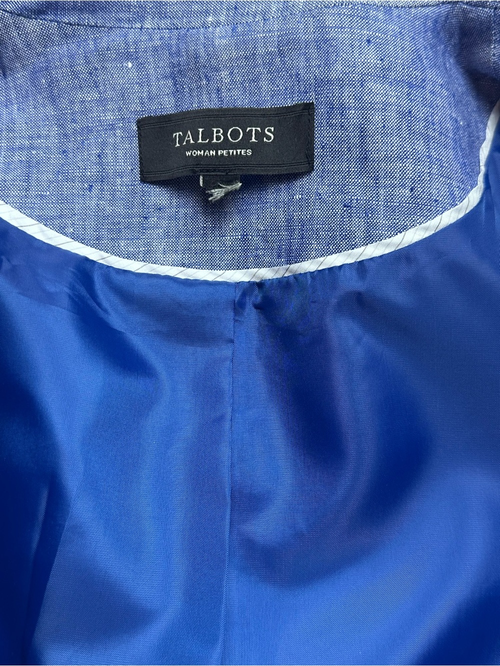 Talbots Light Blue Single-Button Linen Blend Blazer 100 %linen - Picture 5 of 9